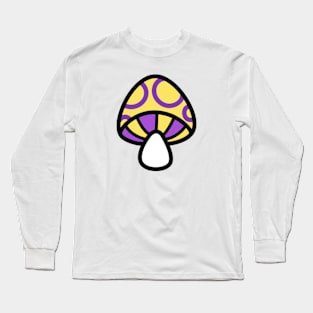 Intersex Mushroom Discrete Pride Flag Long Sleeve T-Shirt